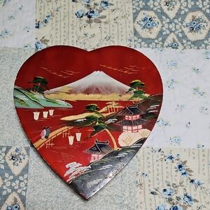 Heart-Shaped Red Decorative Box